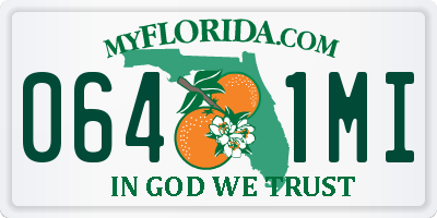 FL license plate 0641MI