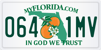 FL license plate 0641MV