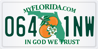 FL license plate 0641NW