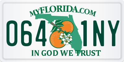FL license plate 0641NY