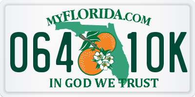 FL license plate 0641OK