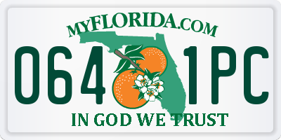 FL license plate 0641PC