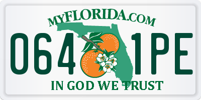 FL license plate 0641PE