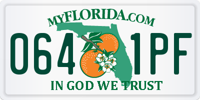 FL license plate 0641PF