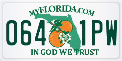 FL license plate 0641PW