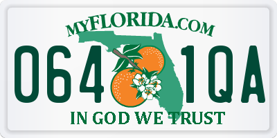 FL license plate 0641QA
