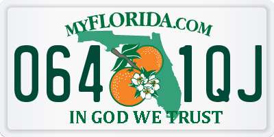 FL license plate 0641QJ