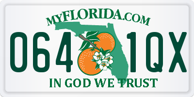 FL license plate 0641QX