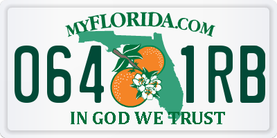 FL license plate 0641RB