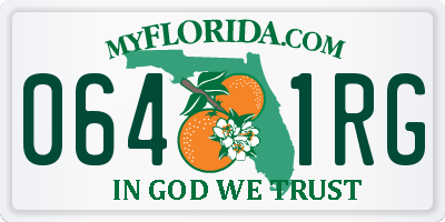 FL license plate 0641RG