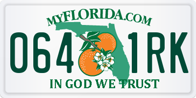 FL license plate 0641RK