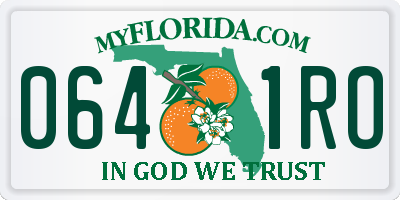 FL license plate 0641RO