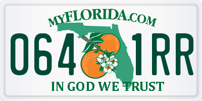 FL license plate 0641RR