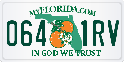 FL license plate 0641RV