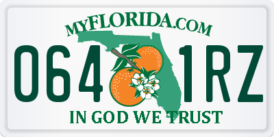 FL license plate 0641RZ