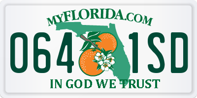 FL license plate 0641SD