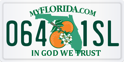 FL license plate 0641SL