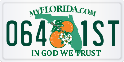 FL license plate 0641ST