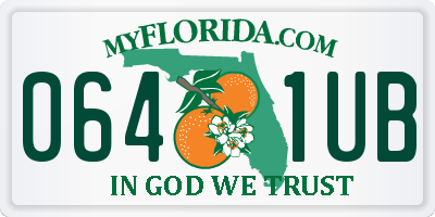 FL license plate 0641UB