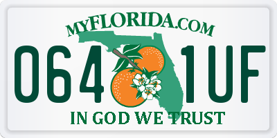 FL license plate 0641UF