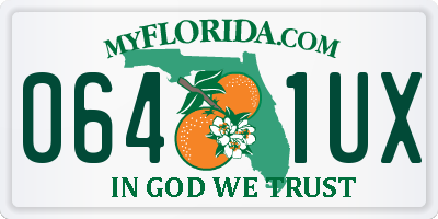 FL license plate 0641UX