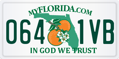 FL license plate 0641VB