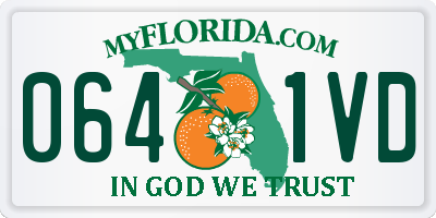 FL license plate 0641VD