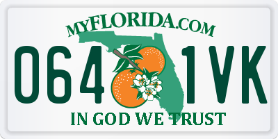 FL license plate 0641VK