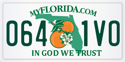 FL license plate 0641VO