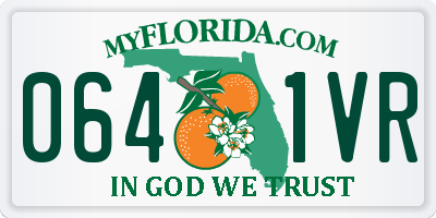 FL license plate 0641VR