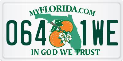 FL license plate 0641WE