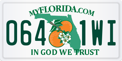 FL license plate 0641WI