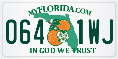 FL license plate 0641WJ