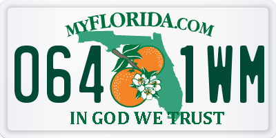 FL license plate 0641WM