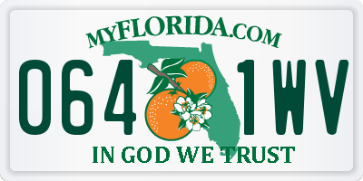 FL license plate 0641WV