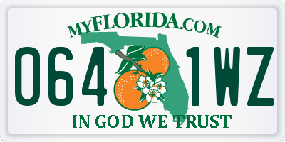 FL license plate 0641WZ