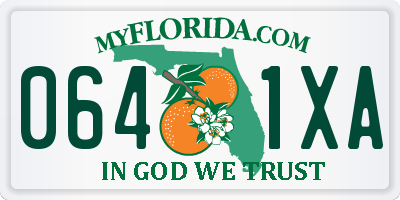 FL license plate 0641XA