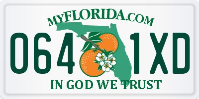 FL license plate 0641XD