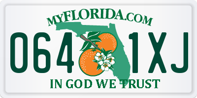 FL license plate 0641XJ