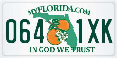 FL license plate 0641XK