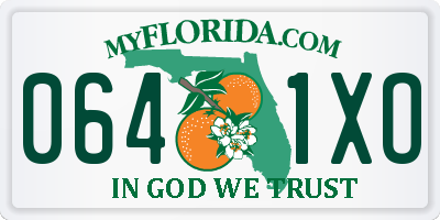 FL license plate 0641XO