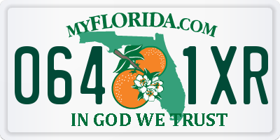 FL license plate 0641XR