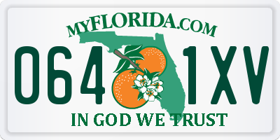 FL license plate 0641XV