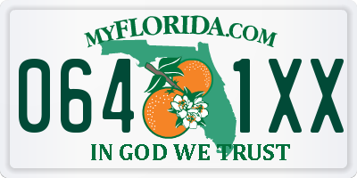 FL license plate 0641XX