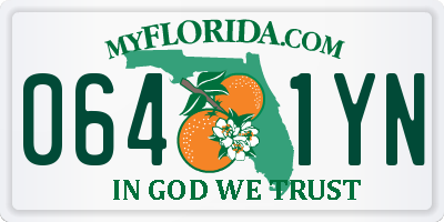 FL license plate 0641YN