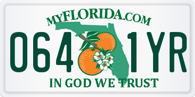 FL license plate 0641YR