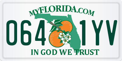 FL license plate 0641YV