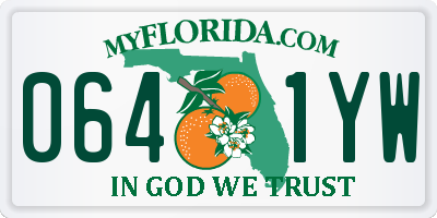 FL license plate 0641YW