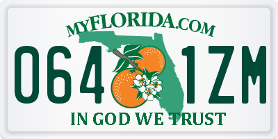 FL license plate 0641ZM