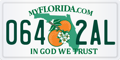 FL license plate 0642AL